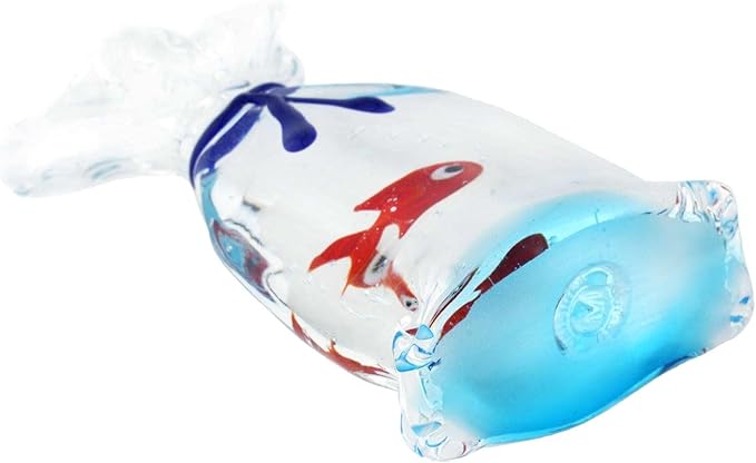 Glass Of Venice Murano Glass Aquarium Bag with Tropical Fish