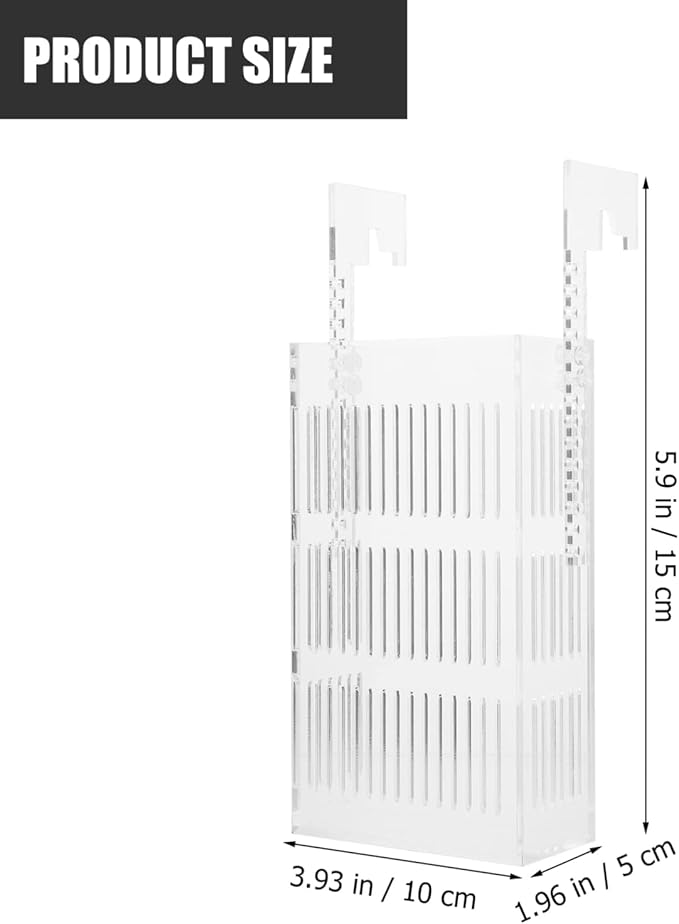 Fish Breeding Box Separator Acrylic Incubator for Betta Guppy Easy to Install Hanging Design Safe Isolation Tank for Fish and Eggs