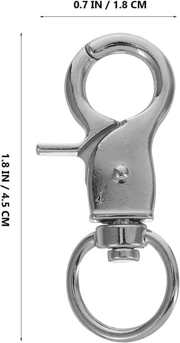 5pcs Birdcage Lock Metal Snaps Door Chain Lock Heavy Duty Birds Cage Metal Clip Spring Hook Bird Cage Door Bird Accessories Stainless Steel Fly Rope Parrot to Rotate