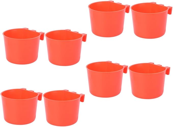 FRCOLOR 24Pcs Bird Bowls Cockatiel Parrot Feeder Container Plastic Feeding Bowl Dispenser Pet Bird Water Bowl for Cage Supplies