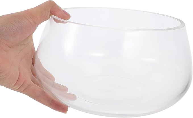 Thickened Round Glass Turtle Tank Mini Aquarium Fish Bowl for Home Desktop Micro Landscape Aquatic Plants Vase