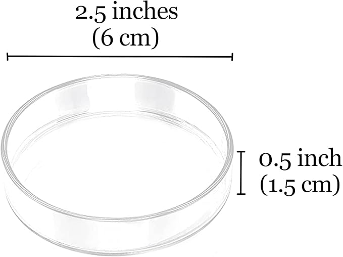 SunGrow Tough Borosilicate Glass Shrimp & Gecko Feed Dish, Wide and Deep, Transparent Basin for Shrimp Food, Dog & Cat Medicine Holder