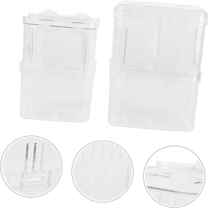 Fish Breeding Box Suction Cups 2-Layer Fish Tank Divider Breeding Tank for Fish Hatching