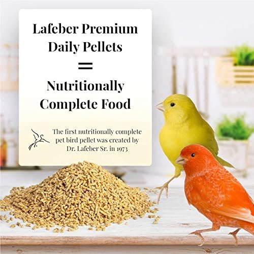 LAFEBER'S Premium Daily Diet Pellets Pet Bird Food, Made with Non-GMO and Human-Grade Ingredients, for Canaries (Classic, 1.25 Ib Pack of 2)