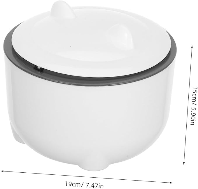 POPETPOP 1set Sealed Cat Litter Waste Container with Convenient One-Button and Trash Bags Design for Pet Waste Storage Grey Color Included