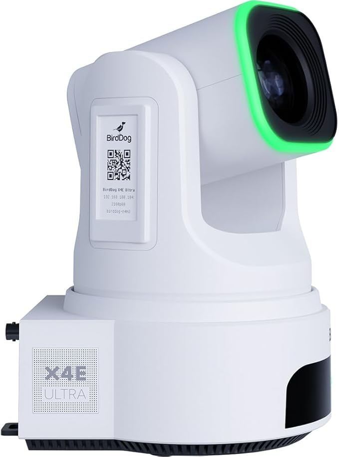 BirdDog X4E Ultra PTZ Camera with AI Tracking (White)