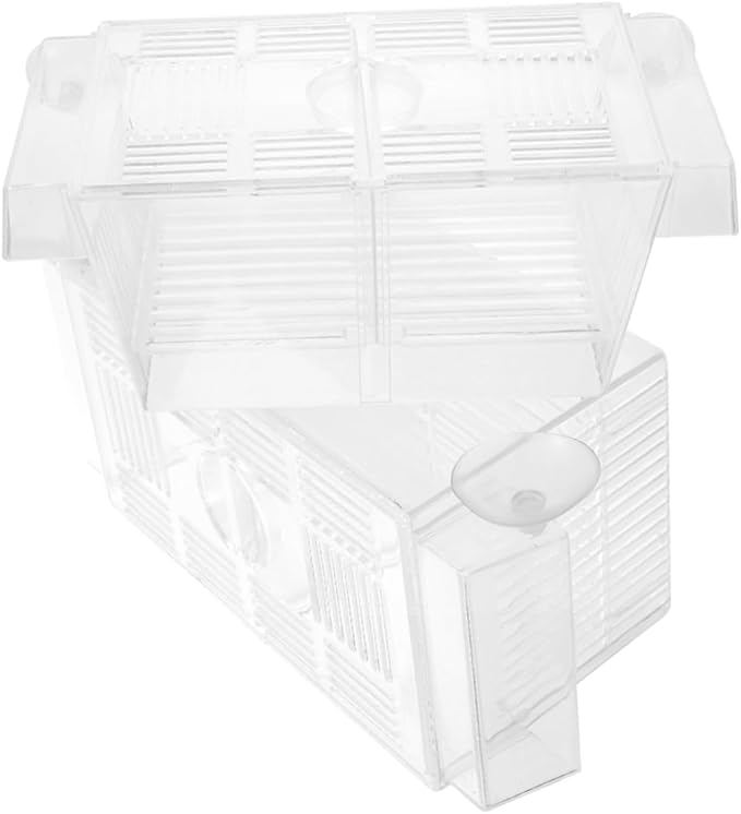 BESPORTBLE 2pcs Aquarium Fish Breeding Box with Divider for Hatching Isolation for and Fish Easy to Install and Durable