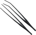 Zorfeter 2 PCS Extra Long Reptile Feeding Tongs, Stainless Steel Tweezers Rubber Tip, Long Terrarium Supplies for Bearded Dragon/Aquarium/Snake Tank(15 Inch)