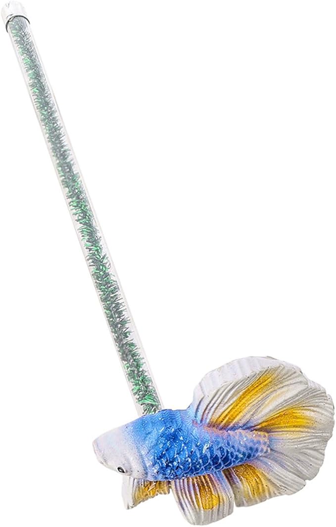 Fish Training Wand Starter Kits Resin Training Stick NaturalHabitat Fishtank Tail Wand Aquariums Decor Resin Tail-Showing Training Rod for Fighting Fish