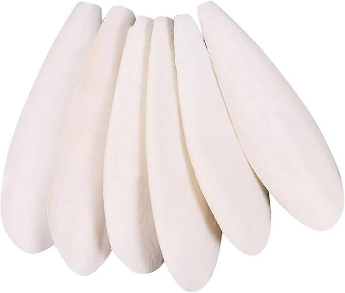 Cuttlebone for Birds Parakeets Canaries Cockatiels Small Conures Mynahs Toucans African Greys All Parrots Snails Totoise,Natural Cuttlefish Bone for Bird Cage (7"-7.5"(Pack of 6))