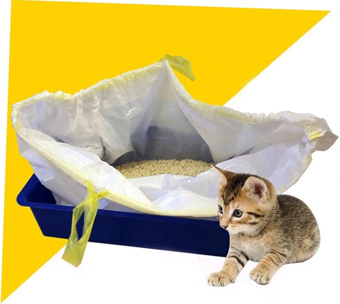 GANAZONO 7pcs Cat Litter Bags Pet Waste Disposal Bags with Drawstring Convenient and Cat Litter Supplies for Easy Cleanup
