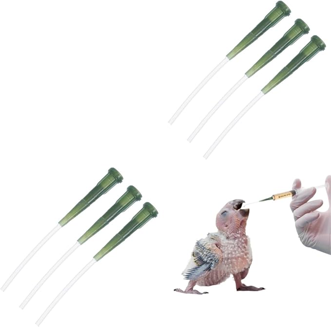 Balacoo 6Pcs Baby Bird Feeding Hose Kit: Soft Pet Parrot Milk Feeding Tubes for Newborn Birds, Small Animals, Parrot Milk Feeder- Easy to Clean, 3.54 Inch