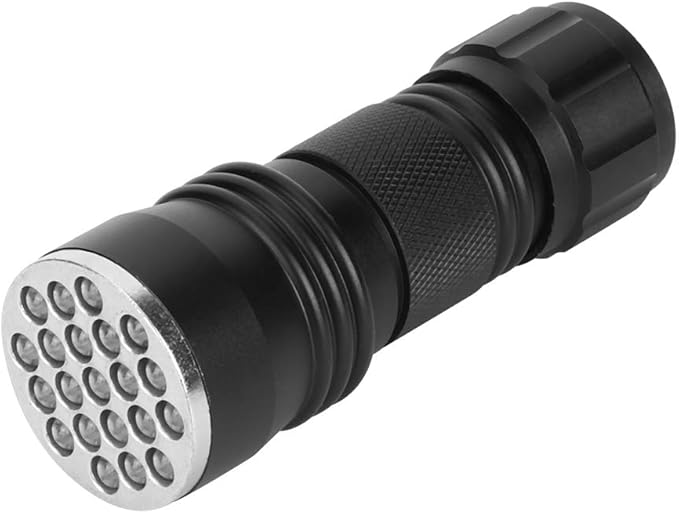 Flashlight, Light Mini Torch Light Urine Light Detector 21 LED Flashlight Ultra Violet Pet Urine Detector Light for Dog Cat (Without Tail Strap)