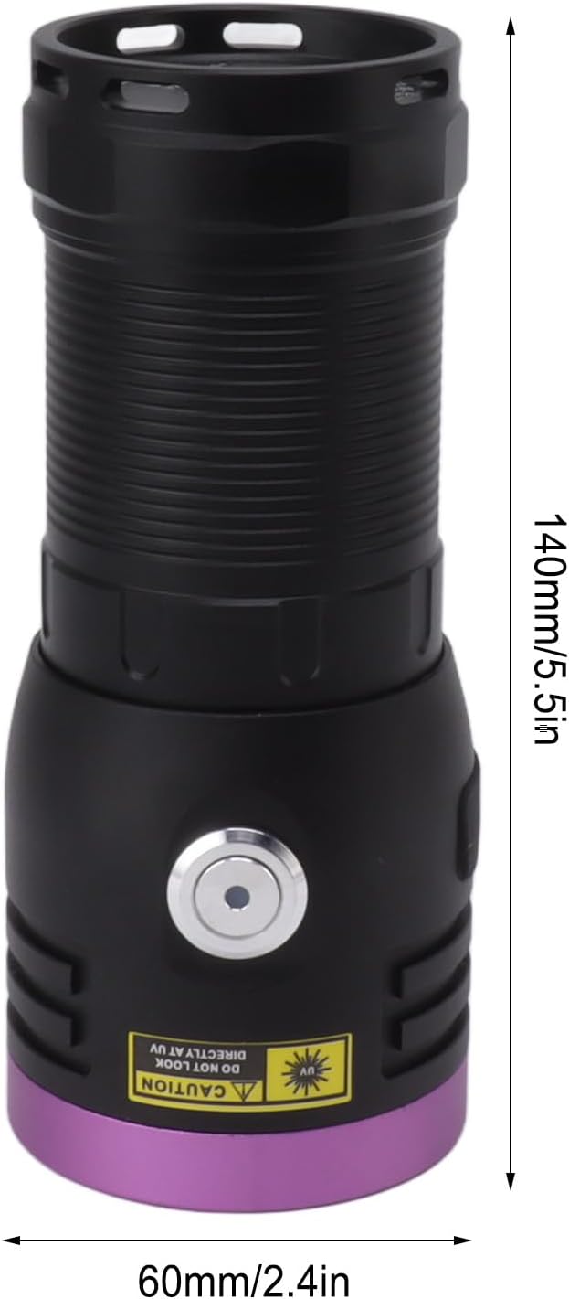 80W Black Light UV Flashlight Rechargeable 365NM LED UV Flashlight for Pet Urine Mineral Fluorescent Resin Cure