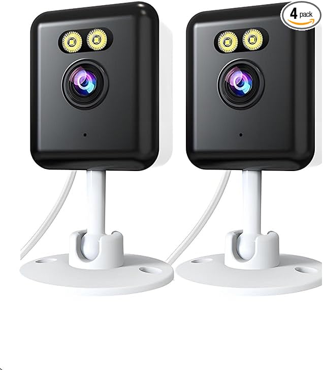 2pcs 5MP WiFi Camera,Cameras for Home Security with Night Vision,Pet Cameras with Phone App,2K Indoor Security Camera,Motion Detection,2-Way Audio,WiFi Home Camera,24/7 SD Card Storage (4)