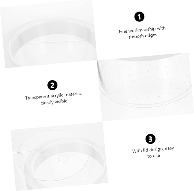Didiseaon 3pcs Floating Acrylic Fish Breeding Box Fish Tank Isolation Container for Small Easy to Remove Water Quality Friendly Cover