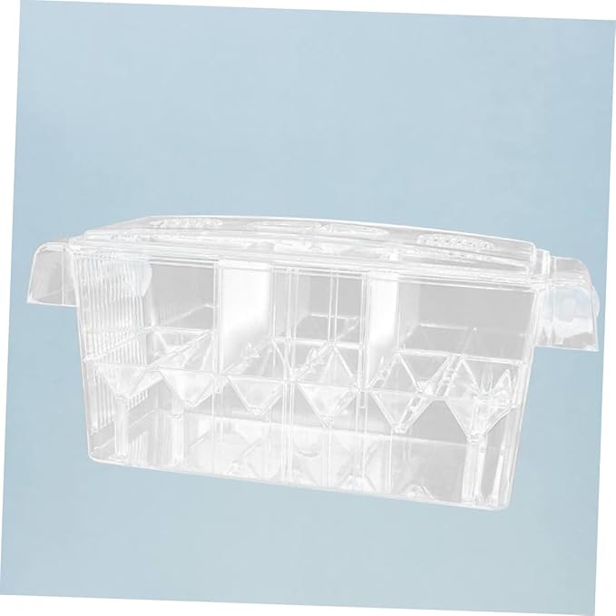 Sosoport Fish Tank Breeding Box Acrylic Aquarium Isolated Breeding Tank Incubator Hatching Box with Suction Cup for Freshwater and Saltwater Aquatic Pets