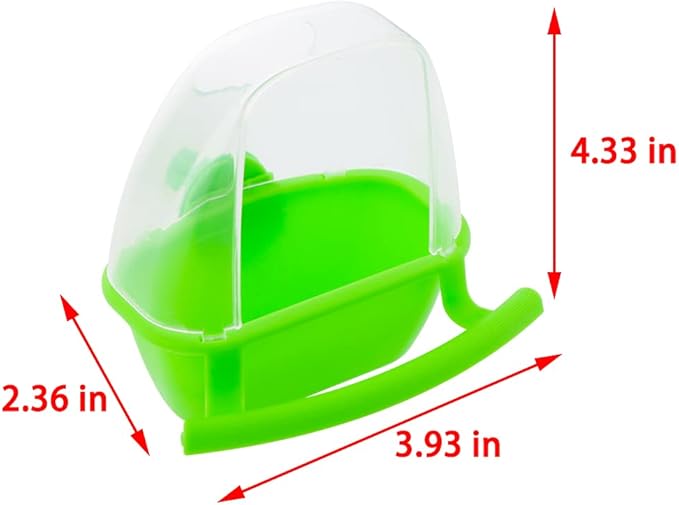 2 Pcs Small Bird Slot Feeder No Mess Cage Hanging Feeder Cup Plastic Food Feeding Box