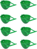 PRETYZOOM 8pcs Small Parrot Water Cups and Food Feeding Bowls Plastic Bird Cage Accessories for Budgie Cockatiel Lovebird Feeding and Watering Supplies