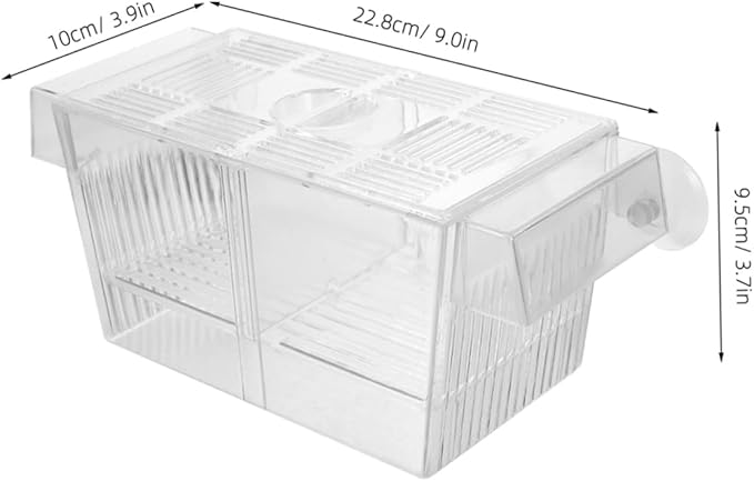 Happyyami 2pcs Fish Breeding Box Cups Incubator for Juvenile Fish Safe Isolation Tank for Aquariums Lightweight and Portable