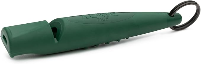ACME Alpha 211.5 Professional Dog Training Whistle with Enhanced Ergonomic Grip. BPA-Free Plastic. 110 dBA. Long Range. Standardized Frequency. Weatherproof. Made in The UK (Forest Green)
