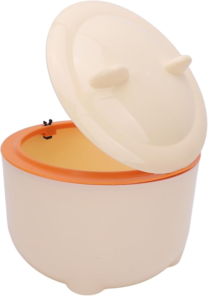 Odor Cat Litter Trash Can with Press Type Lid - Compact Enclosed Cat Waste Container for Home, PP Material
