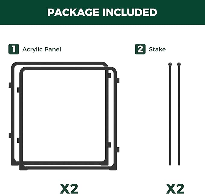 FXW AuraSpace Pro Metal & Acrylic Indoor Dog Playpen, All-Acrylic Clear Heavy-Duty Design, 24" Height 2 Acrylic Panels for Puppies & Small Dogs, Black│Patented