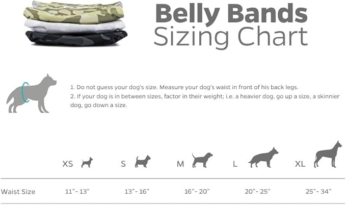 Pet Parents® Washable Belly Bands for Male Dogs (3pack) + Extendrs® of Durable Dog Diapers Male, Premium Male Dog Diapers & Dog Wraps (Large, Camo)