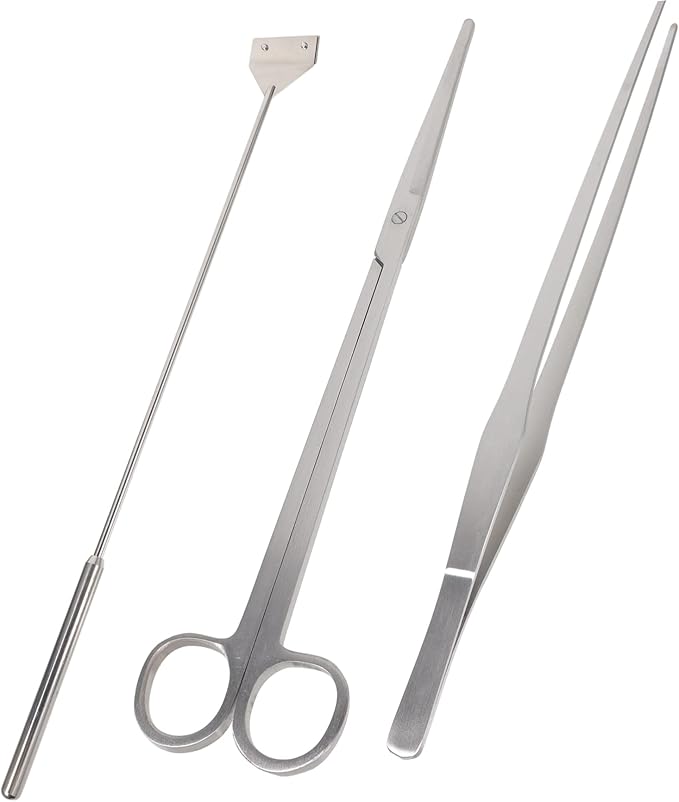 1Set Aquarium Aquascaping Tool Long Handle Kit with Scraper Scissor and for Effortless Fish Tank Maintenance