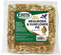 Exotic Nutrition Mealworm & Sunflower Pie - Healthy Natural Suet Basket Feeder Treat - for Backyard Chickens and Wild Birds