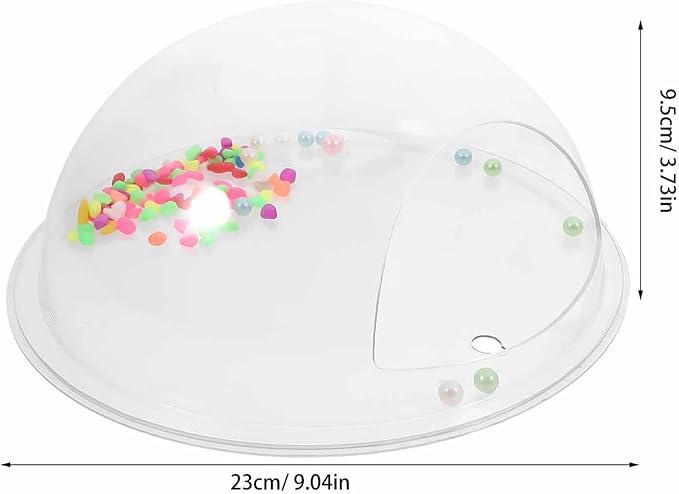 HANABASS Wall Mounted Acrylic Fish Tank Bowl, 23cm Diameter Hanging Aquarium Decor for Living Room, Acrylic Wall Hanging Fish Bowl Suitable for Home and Office Display