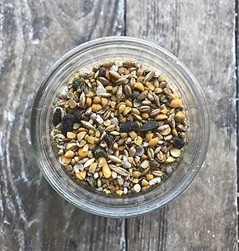 Non-GMO Whole Grain Layer Blend 16% - Chicken Feed for Laying Hens and Ducks - Includes Essential Oils, Herbs, Oyster Shells, Vital Minerals, and Omega 3, 25lb