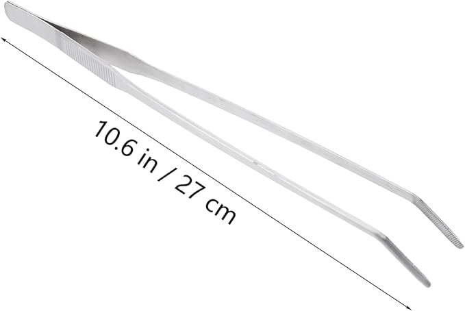 Didiseaon 3pcs Long Curved Tweezers Aquarium Plant Care Tools Stainless Steel Aquatic Plant Tongs Sharp Blade for Easy Trimming for Aquarium Decor