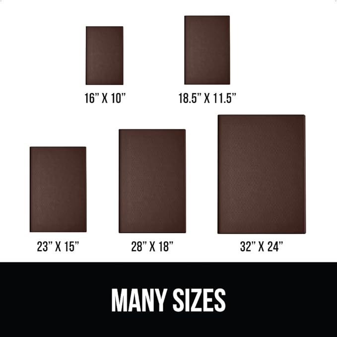 GORILLA GRIP 100% Waterproof Raised Edge BPA Free Silicone Pet Feeding Mat, Dog Cat Food Mats Contain Spills Protects Floors, Placemats for Cats and Dogs Water Bowl, Pets Accessories 28x18 Brown