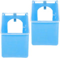 HEMOTON 2pcs Hanging Pigeon Cage Feeders with Lid, Blue Single Hole Water and Food Bowls for Parakeet Cage Accessories, Bird Feeding and Watering Supplies for Outdoor and Indoor Use