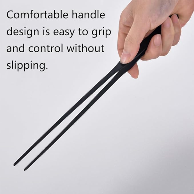 SagaSave Aquarium Tweezers Stainless Steels Feeding Tongs Extra Long 15 inches Aquarium Feeding Tool for Snakes, Lizards, Spiders, Frogs, Scorpions Feeder(Straight Jaw)
