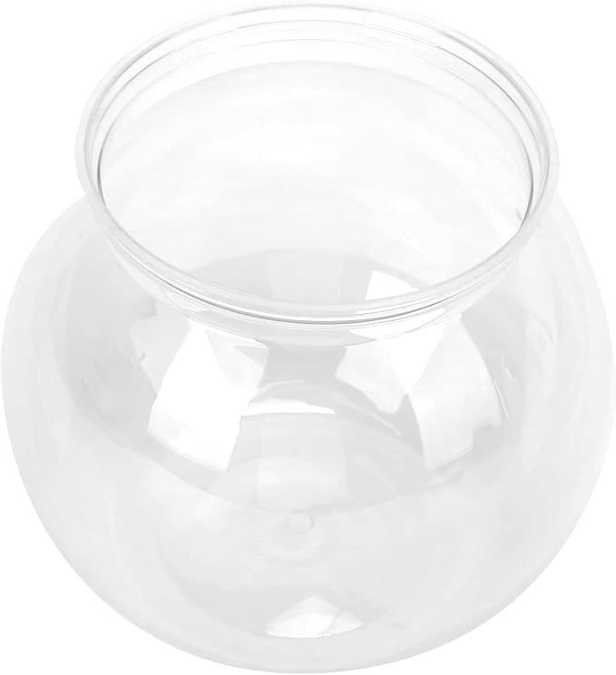 Mini Fish Tank, Transparent Plastic Betta Fish Bowl, Large Size, for Home Desk Bookshelf Decor