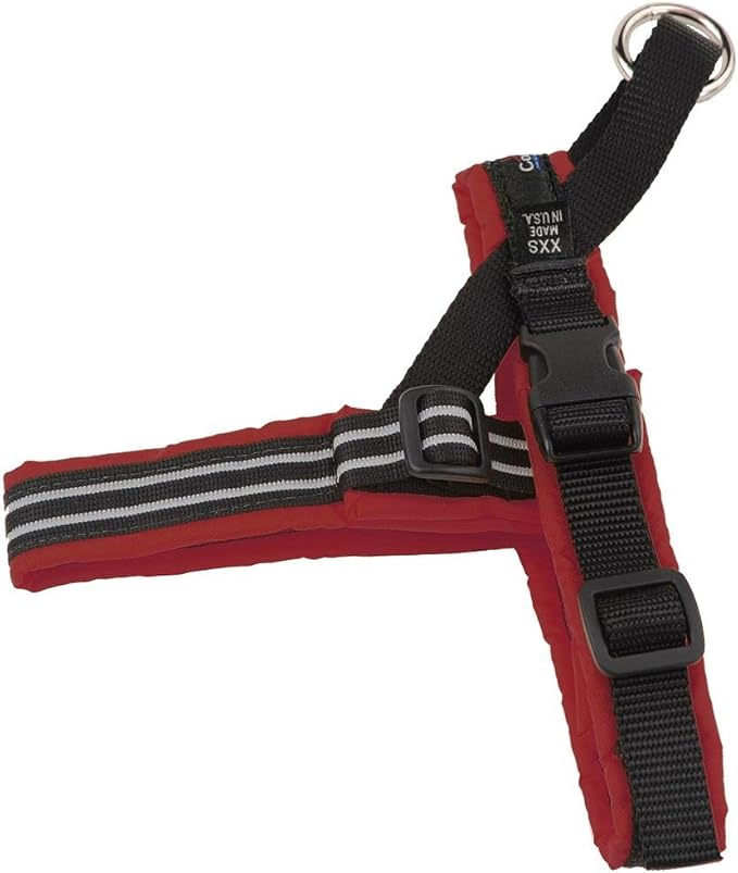 ComfortFlex Sport Dog Harness – No-Choke, Fully Padded, Non-Chafing Harness with Control Handle – Reflective, Lightweight, Adjustable for Active Dogs - XXSmall, Bordeaux