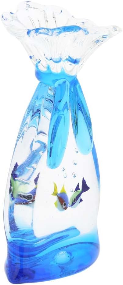 GlassOfVenice Murano Glass Aquarium Bag with Two Tropical Fish