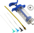 LILYS PET Reuseable Young Birds Feeding Syringe,Plastic and Perspex Material,Feeding Milk for Young Birds or Feeding Medicine for Sick Birds (50ml and 2+2.5+3+4mm Hose)