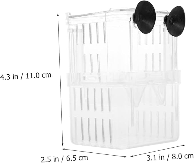 3-Piece Fish Breeder Box Set Plastic Aquarium Separator for Fish Tank Breeding