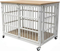 38 inch Dog Crate Furniture, Heavy Duty Dog Kennel Indoor for Large Dogs, Escape-Proof and Chew-Proof Wooden Dog Cage for high Anxiety Dog, Decorate House as TV Stand, End Table