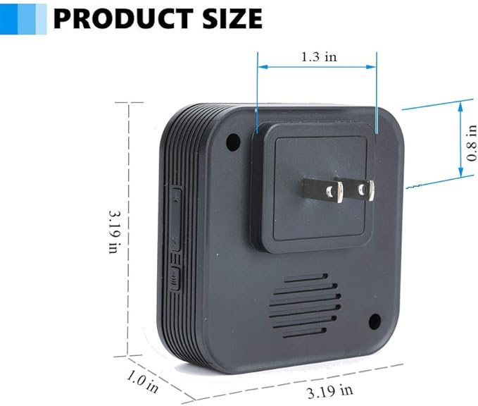 EverNary Dog Door Bell, Wireless Doggie Doorbells for Potty Training, Door Bell for Dogs to Go Outside, Dog Bells (Black, 2 Receiver 2 Transmitters)