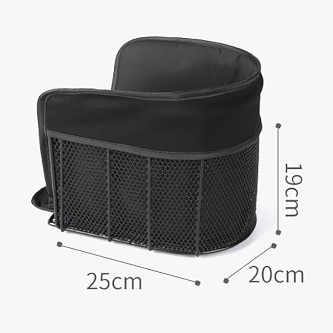 Dog Bicycle Seat Carrier – Sturdy Metal Basket with Soft Cushion, Handlebar/Top-Tube Mount, Dual Safety Tethers, Travel Pet Bike Basket for Small Dogs & Cats