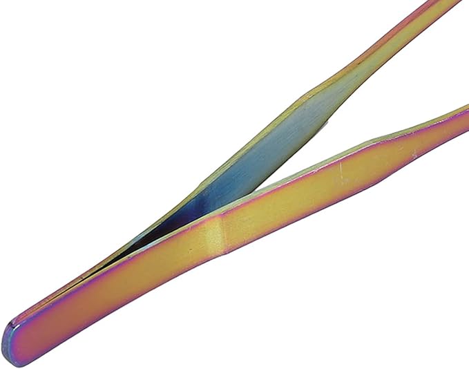 AYNEFY Aquarium Long Planted Feeding Tongs, Stainless Steel Colorful Straight Tweezer Aquarium Plant Maintenance Tools for AquaticPlants 10.6 Inches (27cm Bent Clip), AYNEFYwd0ziq89km-12