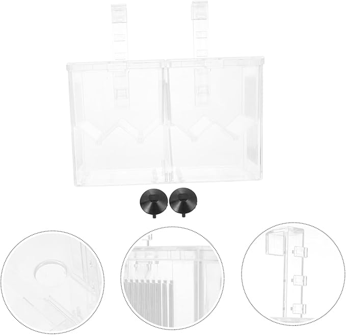 1pc Juvenile Fish Breeding Box Double Isolation Container for Fish Tank Removable Cover Safe Material for Efficient Hatching for Guppies Shrimp and More