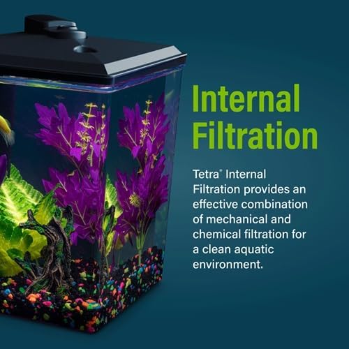 GloFish 2.5 Gallon Corner Aquarium Kit with LED Lighting, Plastic, Aquarium Kit, Perfect for Betta