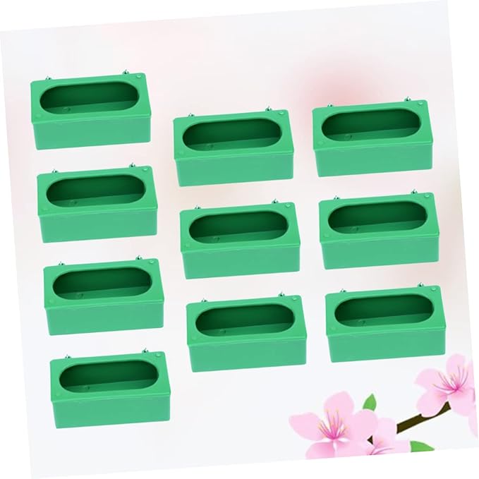 10pcs Parrot Feeder Pigeon Feeding Trough Bird Seed Holder Bird Feeding Watering Supplies Hanging Feeder
