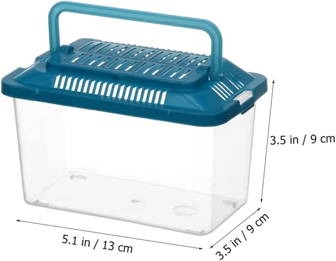 Plastic Turtle Fish Tank Pet Fish Tank Small Aquarium Plastic Goldfish Aquarium Habitat Acrylic Reptile cage reptisoil terrariums Handheld Feeding Box Household