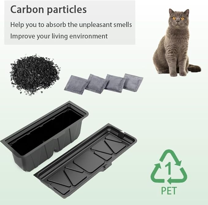 20PCS Disposable Waste Receptacles Compatible with Nature's Miracle Litter Box 2nd,For LitterMaid 3rd,Disposable Cat Litter Box with Charcoal Bags (Machine NOT Included)